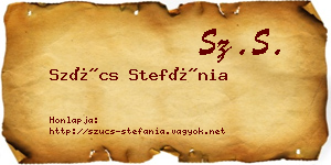 Szűcs Stefánia névjegykártya